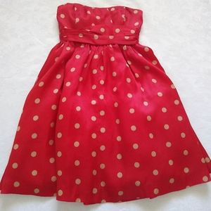 Rare find❤️J Crew Collection Silk red polka corset dress retro style princess